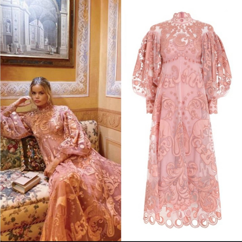 $5,199 NWT ZIMMERMANN Ladybeetle Fortune Tulle Dress